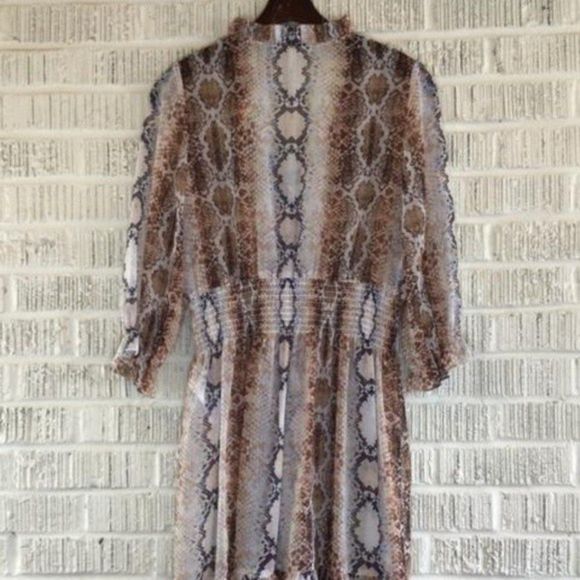 Maje Rython Snakeskin Print Dress  - Picture 4 of 16